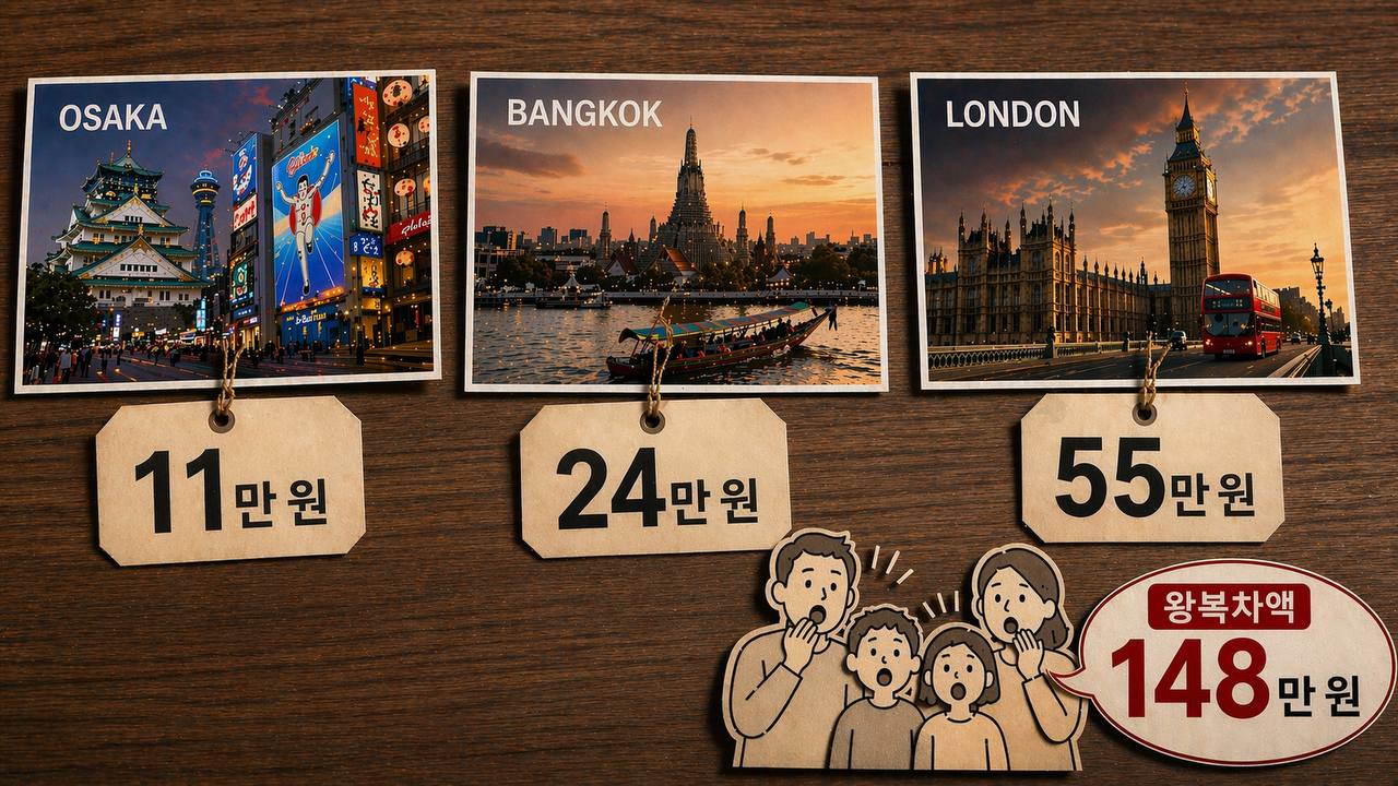 왕복 유류할증료 차액