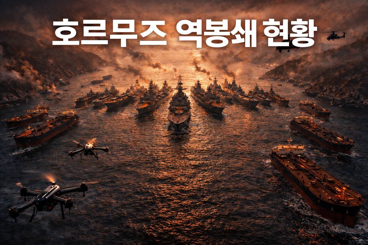 호르무즈 해협 미군 함정 역봉쇄