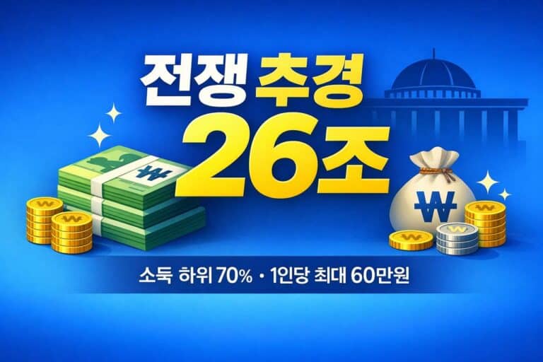 전쟁 추경 26조 원, 내가 받을 수 있나?