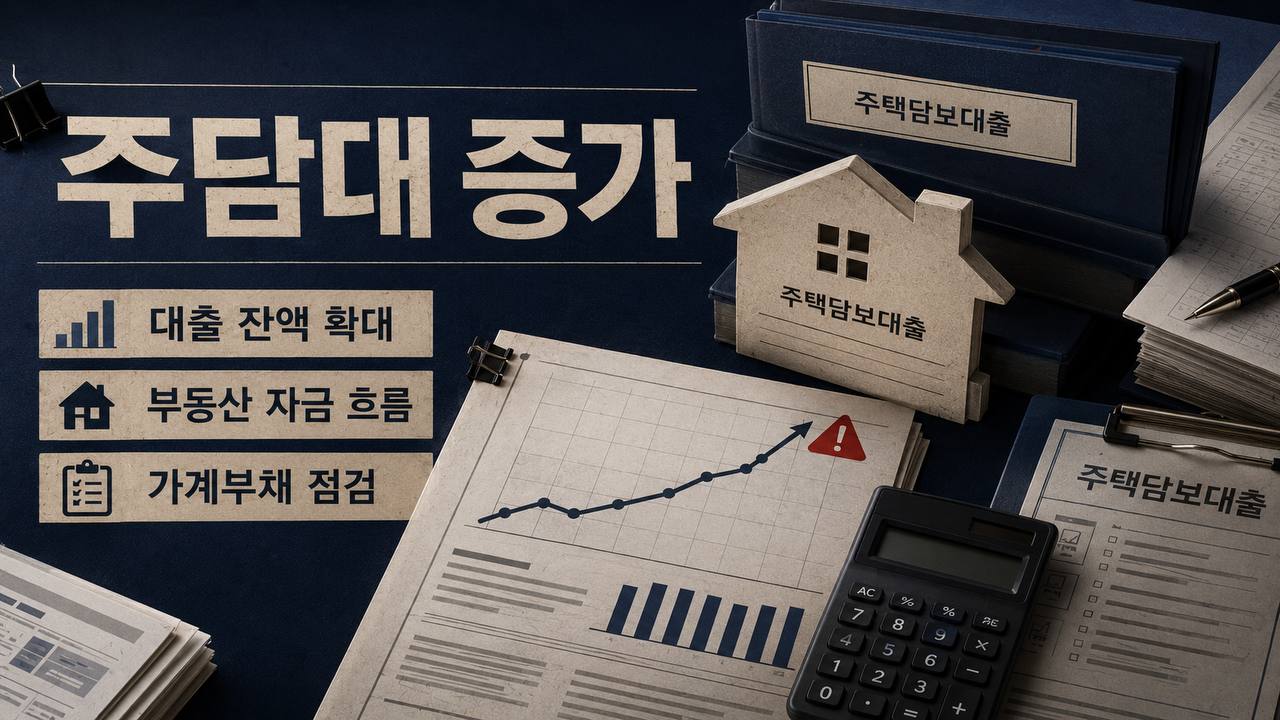 주담대 증가와 가계부채 점검을 설명하는 금융 리포트 이미지